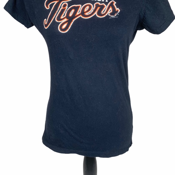 Detroit Tigers Tee Short Sleeve Fitted Navy Blue - Picture 3 of 8